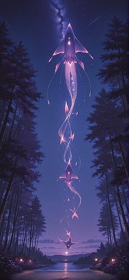 Lacedup Purple Night Nature Summer Animal mobile wallpaper / スマホ壁紙