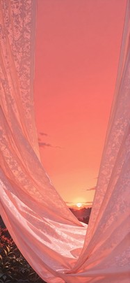 Lacedup Red Sunset Nature Summer mobile wallpaper / スマホ壁紙