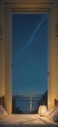 Lacedup Yellow Night Sky Summer mobile wallpaper / スマホ壁紙