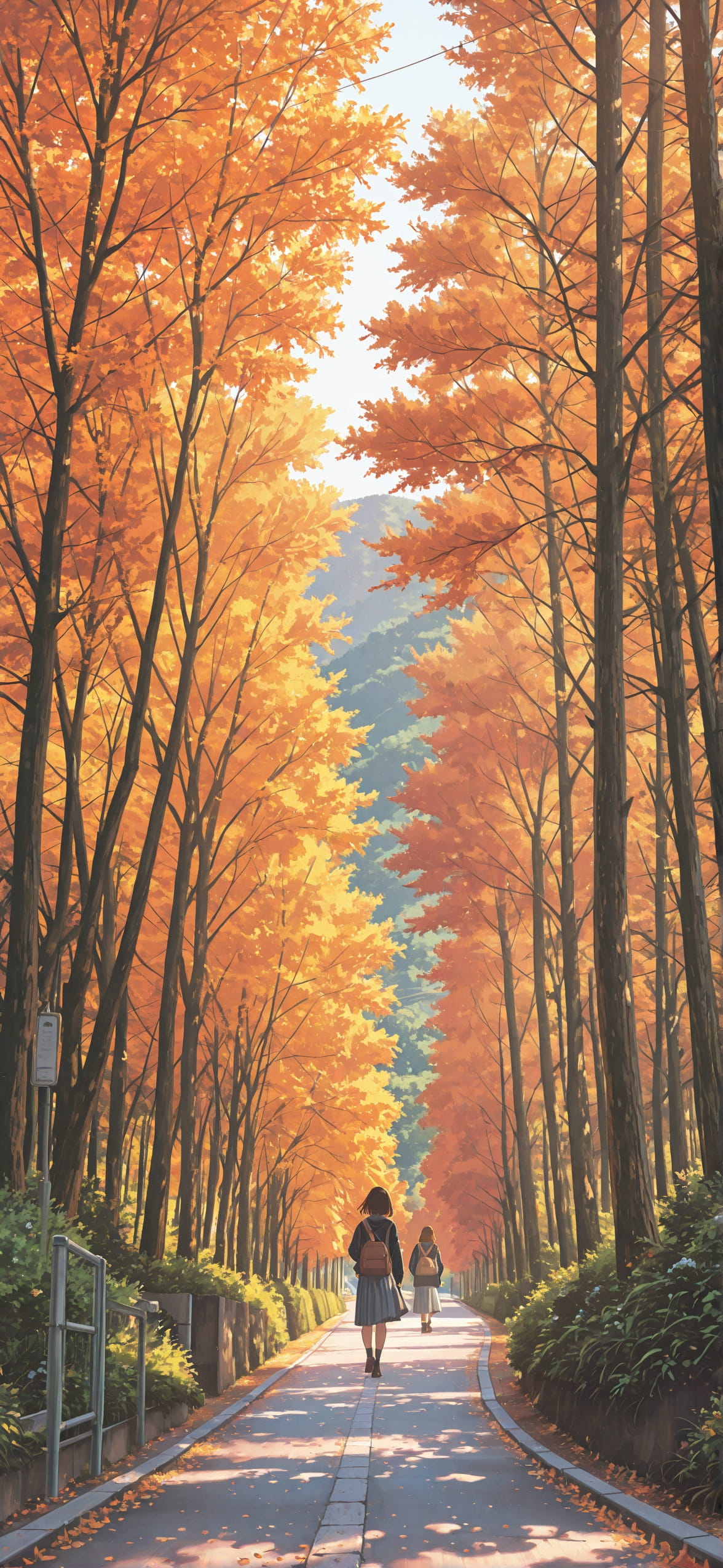 Localflavor Orange Afternoon Nature Spring mobile wallpaper / スマホ壁紙