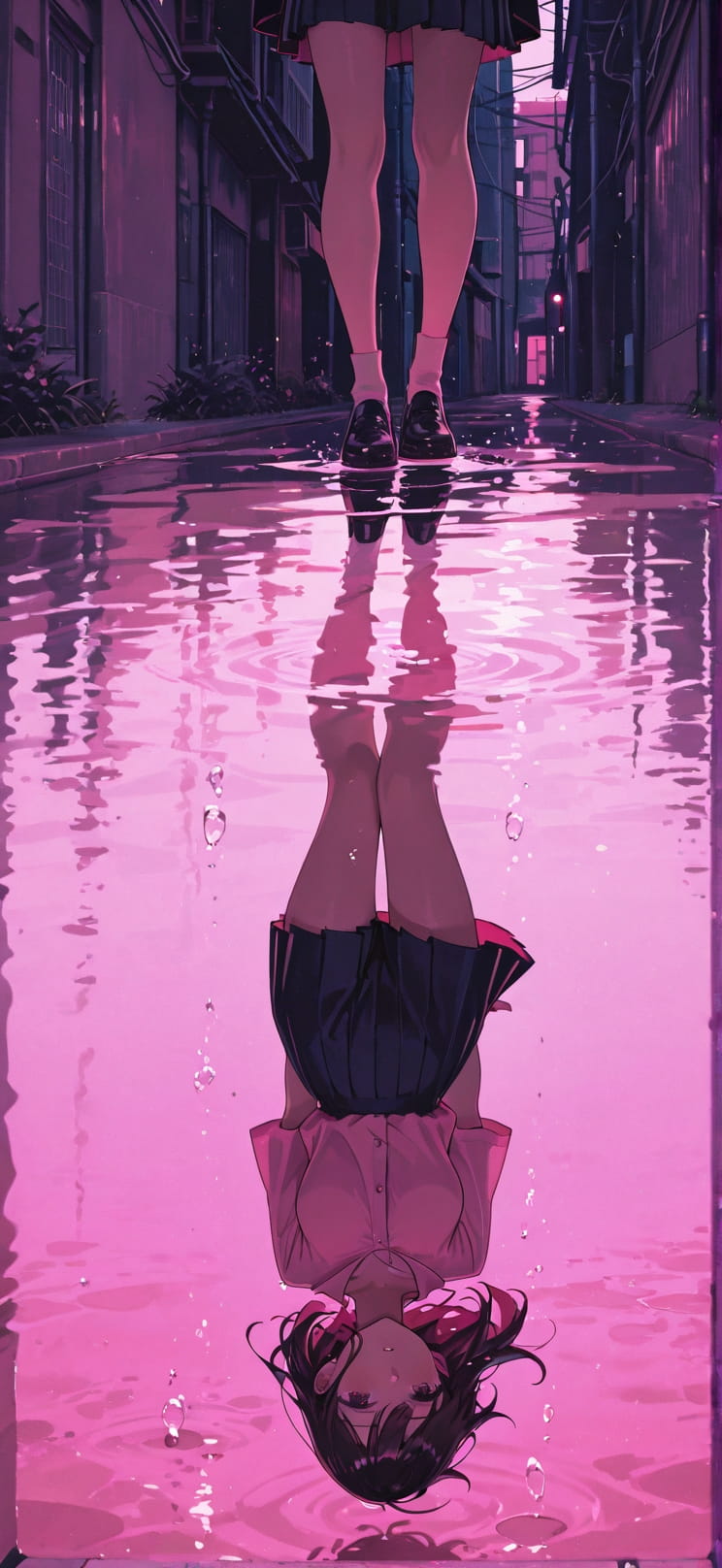 Monsoon Pink Afternoon Sea Spring mobile wallpaper / スマホ壁紙