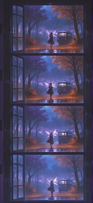 Monsoon Purple Night Nature Autumn Animal Machine mobile wallpaper / スマホ壁紙