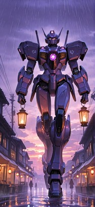 Monsoon Purple Sunset Sky Summer Machine mobile wallpaper / スマホ壁紙