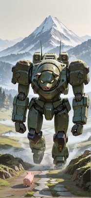 Moss Brown Afternoon Mountain Winter Animal Machine mobile wallpaper / スマホ壁紙