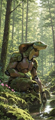 Moss Brown Afternoon Nature Spring Animal Machine mobile wallpaper / スマホ壁紙