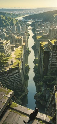 Moss Yellow Afternoon Sea Spring Animal Machine mobile wallpaper / スマホ壁紙