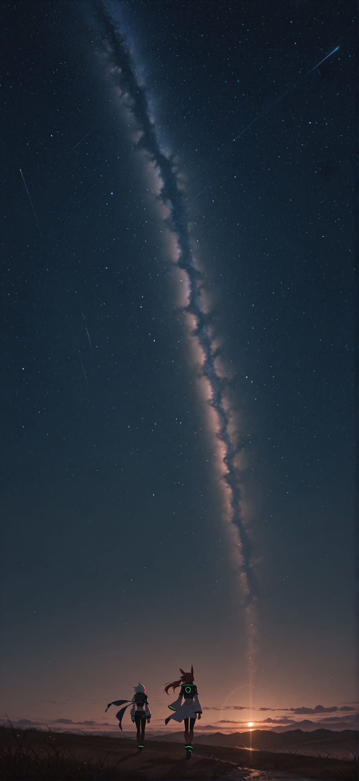 Nextfrontier Brown Night Sky Spring mobile wallpaper / スマホ壁紙