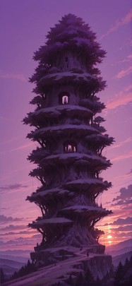 Nextfrontier Purple Sunset Nature Summer mobile wallpaper / スマホ壁紙