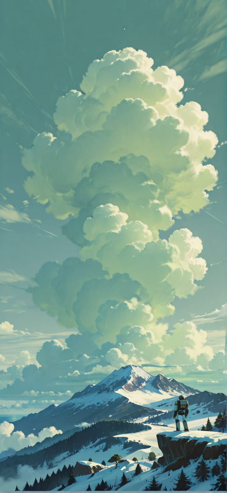 Nimbus Green Afternoon Sea Winter Machine mobile wallpaper / スマホ壁紙