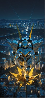 Origami Yellow Night Nature Winter Animal Machine mobile wallpaper / スマホ壁紙