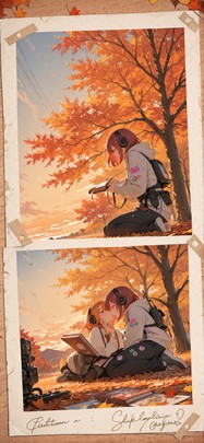 Penpals Orange Afternoon Sky Autumn Machine mobile wallpaper / スマホ壁紙