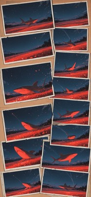 Penpals Red Night Sky Spring Animal mobile wallpaper / スマホ壁紙