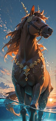 Prism Orange Afternoon Sky Winter Animal Machine mobile wallpaper / スマホ壁紙