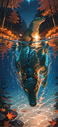 Prism Orange Night Nature Autumn Animal mobile wallpaper / スマホ壁紙