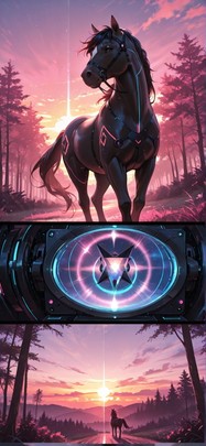 Prism Pink Sunset Nature Summer Animal Machine mobile wallpaper / スマホ壁紙