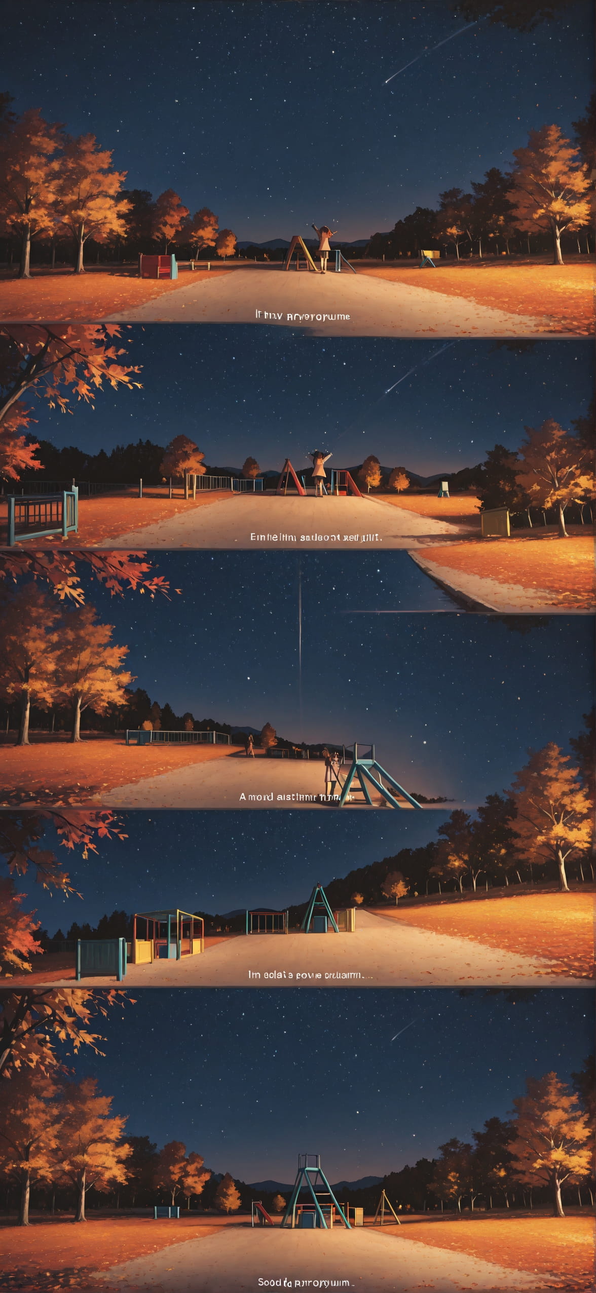 Promptplayground Brown Night Sky Autumn mobile wallpaper / スマホ壁紙