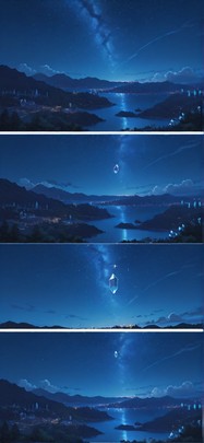 Quartz Blue Night Sea Spring Machine mobile wallpaper / スマホ壁紙