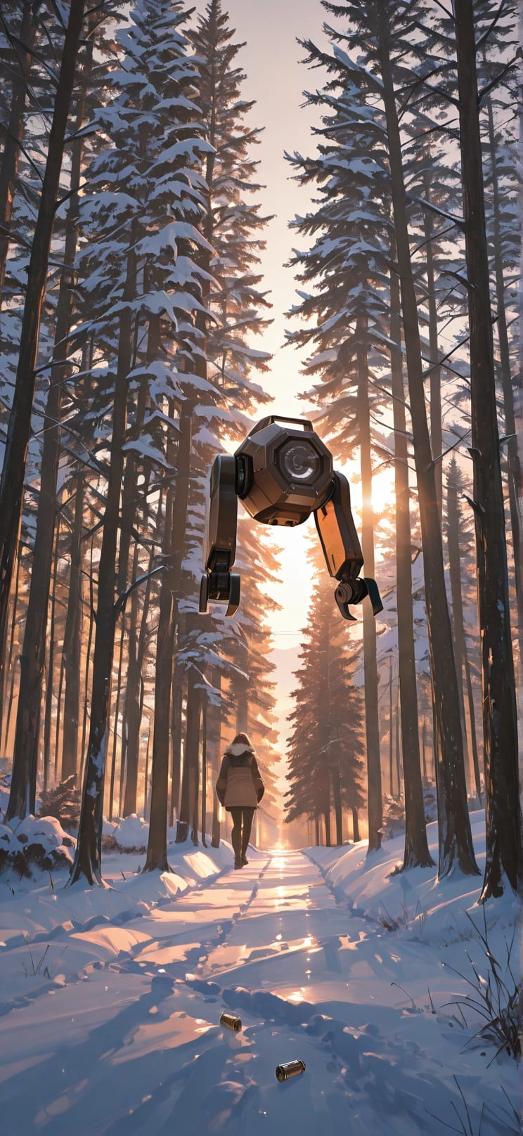 Quartz Brown Afternoon Nature Winter mobile wallpaper / スマホ壁紙