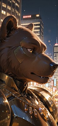 Quartz Brown Night City Spring Animal Machine mobile wallpaper / スマホ壁紙