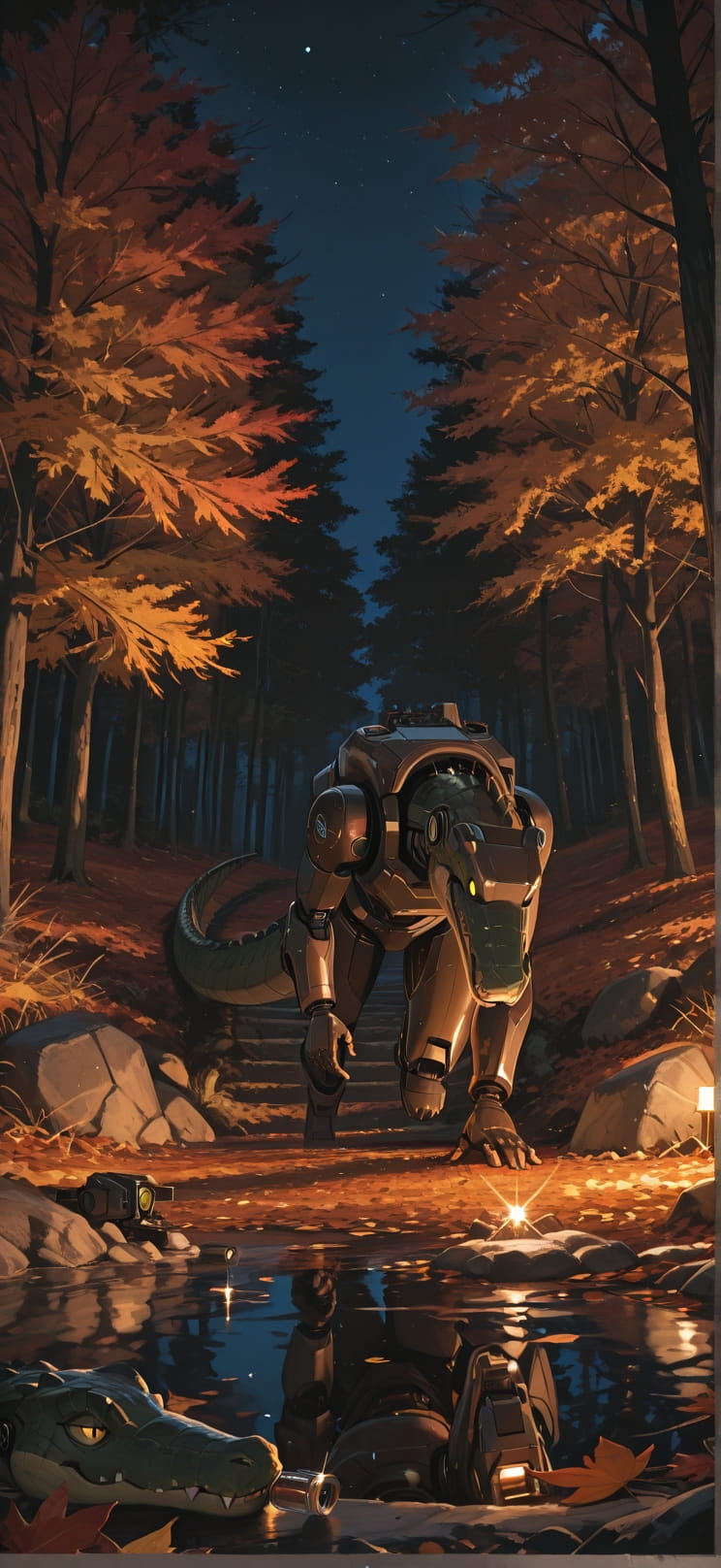 Quartz Brown Night Nature Autumn Animal Machine mobile wallpaper / スマホ壁紙