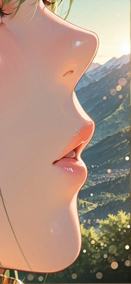 Quartz Green Afternoon Mountain Spring mobile wallpaper / スマホ壁紙