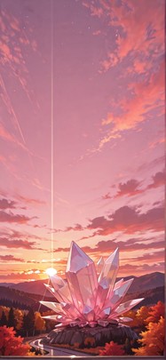 Quartz Pink Sunset Nature Autumn mobile wallpaper / スマホ壁紙