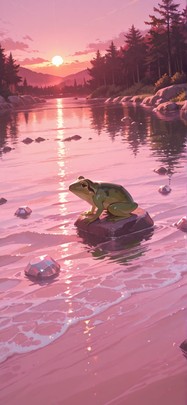 Quartz Pink Sunset Nature Summer Animal mobile wallpaper / スマホ壁紙