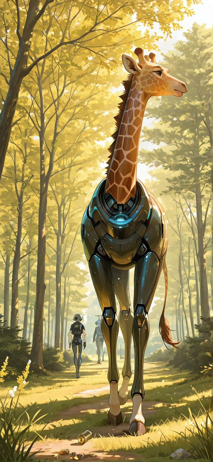 Quartz Yellow Afternoon Nature Spring Animal Machine mobile wallpaper / スマホ壁紙