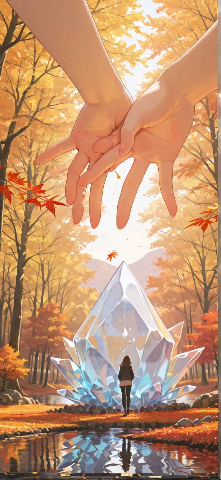 Quartz Yellow Afternoon Sea Autumn Animal mobile wallpaper / スマホ壁紙