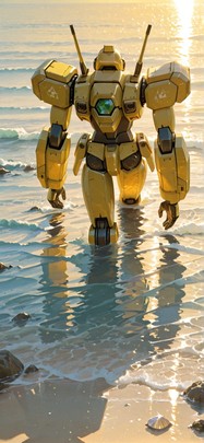 Quartz Yellow Afternoon Sea Spring Machine mobile wallpaper / スマホ壁紙