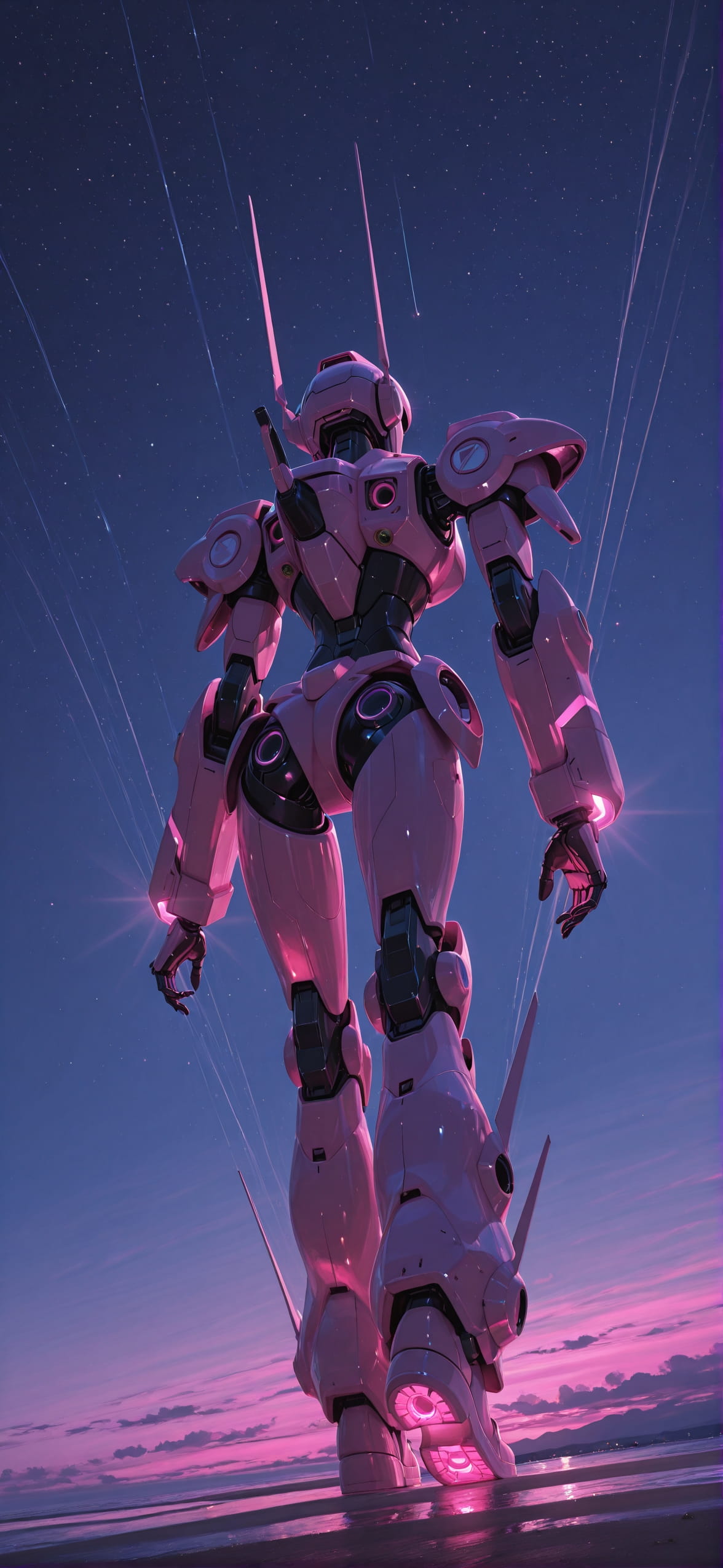 Realitywarp Pink Night Sky Summer Machine mobile wallpaper / スマホ壁紙
