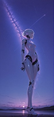 Realitywarp Purple Night Sky Summer Machine mobile wallpaper / スマホ壁紙