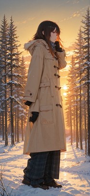 Realitywarp Yellow Sunset Nature Winter mobile wallpaper / スマホ壁紙