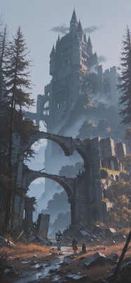 Ruins Brown Afternoon Nature Spring Machine mobile wallpaper / スマホ壁紙