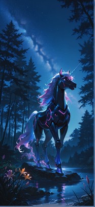 Saffron Blue Night Nature Summer Animal Machine mobile wallpaper / スマホ壁紙