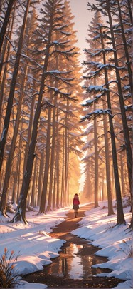 Saffron Brown Afternoon Nature Winter mobile wallpaper / スマホ壁紙