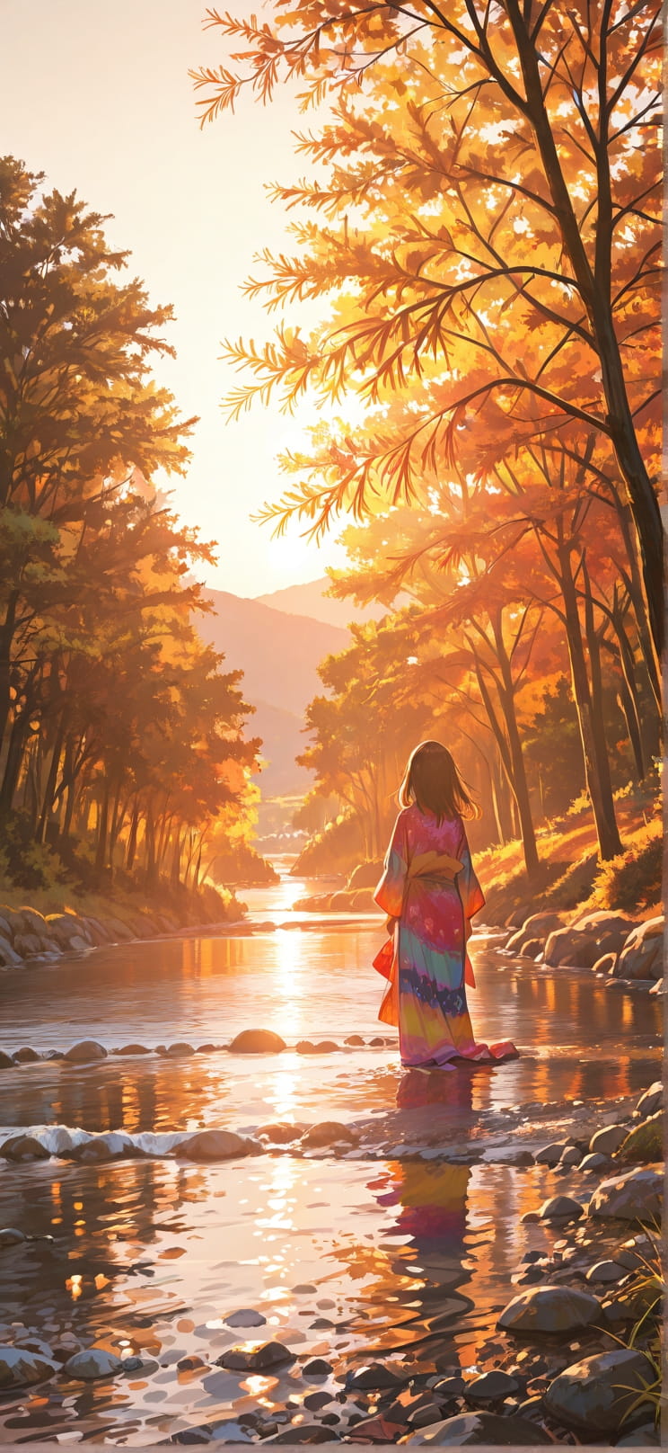 Saffron Brown Afternoon Sea Summer mobile wallpaper / スマホ壁紙