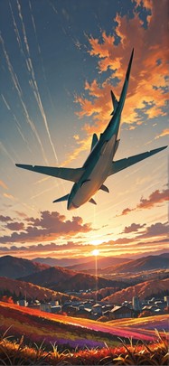 Saffron Brown Afternoon Sky Autumn Animal Machine mobile wallpaper / スマホ壁紙