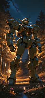 Saffron Brown Night Nature Spring Machine mobile wallpaper / スマホ壁紙