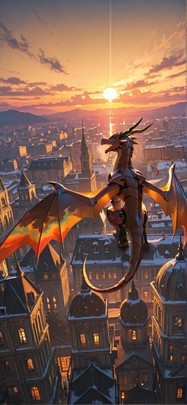 Saffron Brown Sunset City Winter Animal Machine mobile wallpaper / スマホ壁紙