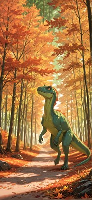 Saffron Green Afternoon Nature Autumn Animal mobile wallpaper / スマホ壁紙