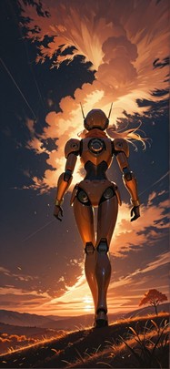 Saffron Orange Night Nature Autumn Machine mobile wallpaper / スマホ壁紙