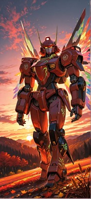 Saffron Red Sunset Nature Autumn Machine mobile wallpaper / スマホ壁紙