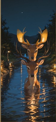 Saffron Yellow Night Sea Summer Animal Machine mobile wallpaper / スマホ壁紙