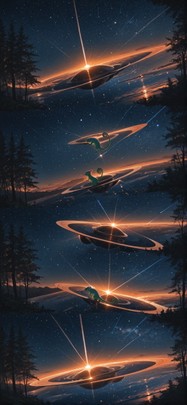 Saturn Orange Night Nature Summer Animal mobile wallpaper / スマホ壁紙