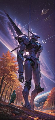 Saturn Purple Afternoon Nature Autumn Animal Machine mobile wallpaper / スマホ壁紙