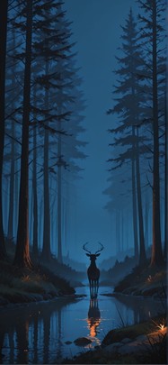 Silhouette Orange Night Sea Spring mobile wallpaper / スマホ壁紙