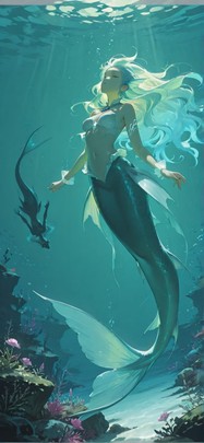 Siren Green Afternoon Sea Spring Machine mobile wallpaper / スマホ壁紙