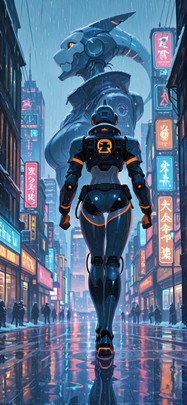 Siren Orange Afternoon City Winter Machine mobile wallpaper / スマホ壁紙