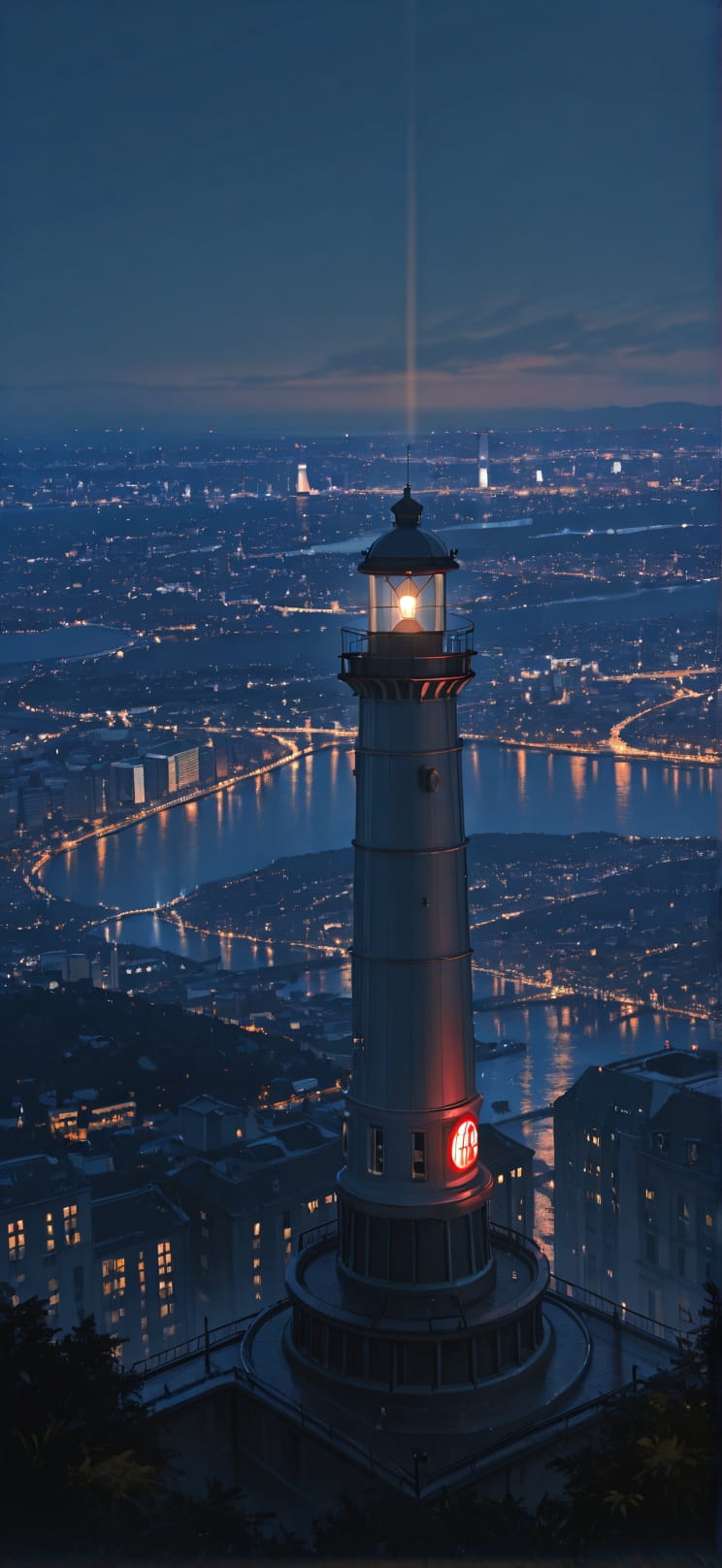 Siren Orange Night City Spring mobile wallpaper / スマホ壁紙